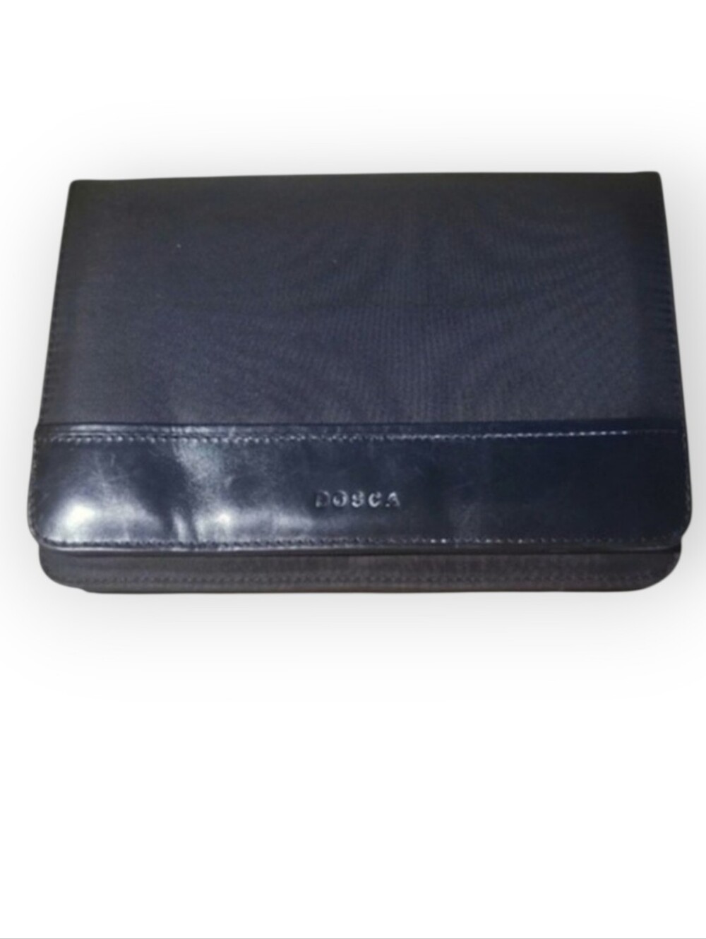 Bosca "Newport" Black Nylon Leather Wallet Clutch Made in Italy Organizer